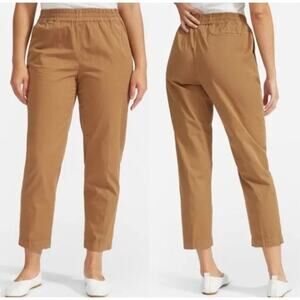 Everlane Khaki Tan Elastic Waist Pants Easy Chino Pull On Pants Size 6